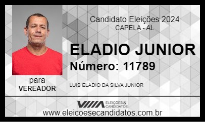 Candidato ELADIO JUNIOR 2024 - CAPELA - Eleições