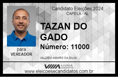 Candidato TAZAN DO GADO 2024 - CAPELA - Eleições