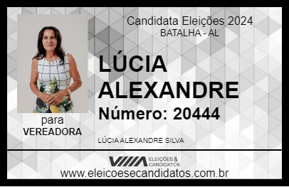 Candidato LÚCIA ALEXANDRE 2024 - BATALHA - Eleições