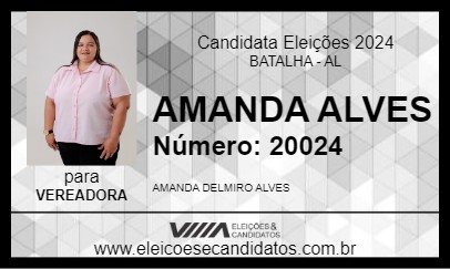 Candidato AMANDA ALVES 2024 - BATALHA - Eleições