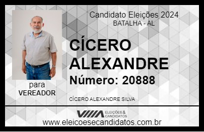 Candidato CÍCERO ALEXANDRE 2024 - BATALHA - Eleições