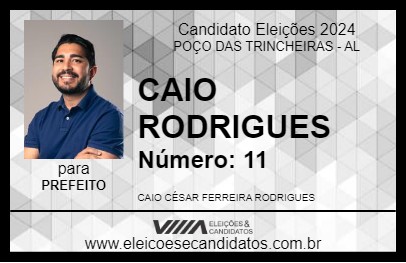 Candidato CAIO RODRIGUES 2024 - POÇO DAS TRINCHEIRAS - Eleições