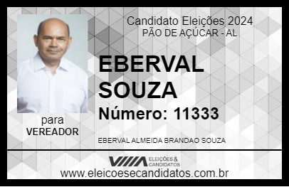 Candidato EBERVAL SOUZA 2024 - PÃO DE AÇÚCAR - Eleições