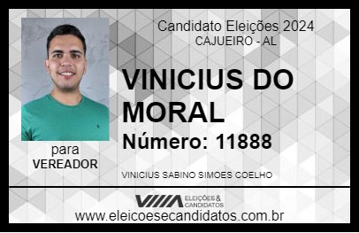 Candidato VINICIUS DO MORAL 2024 - CAJUEIRO - Eleições