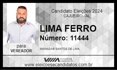 Candidato LIMA FERRO 2024 - CAJUEIRO - Eleições