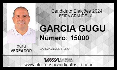 Candidato GARCIA GUGU 2024 - FEIRA GRANDE - Eleições