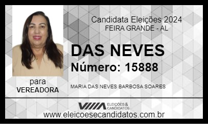 Candidato DAS NEVES 2024 - FEIRA GRANDE - Eleições