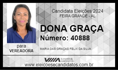 Candidato DONA GRAÇA 2024 - FEIRA GRANDE - Eleições