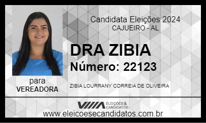 Candidato DRA ZIBIA 2024 - CAJUEIRO - Eleições