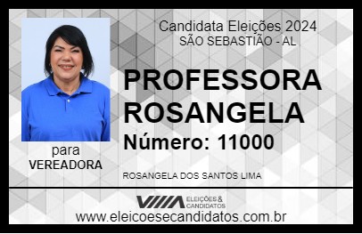 Candidato PROFESSORA ROSANGELA 2024 - SÃO SEBASTIÃO - Eleições