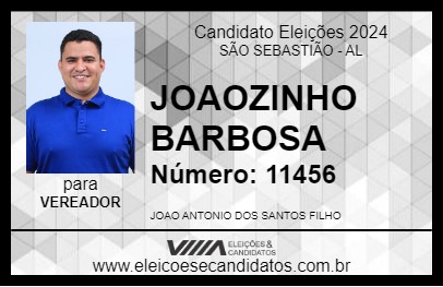 Candidato JOAOZINHO BARBOSA 2024 - SÃO SEBASTIÃO - Eleições