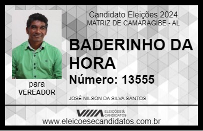 Candidato BADERINHO DA HORA 2024 - MATRIZ DE CAMARAGIBE - Eleições