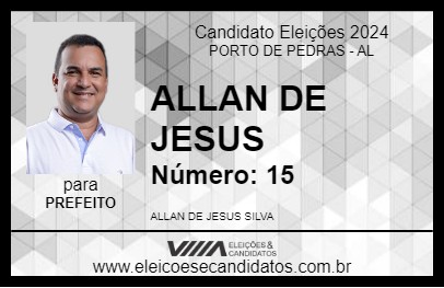 Candidato ALLAN DE JESUS 2024 - PORTO DE PEDRAS - Eleições