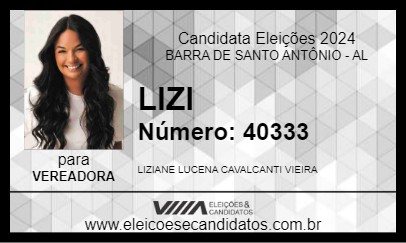 Candidato LIZI 2024 - BARRA DE SANTO ANTÔNIO - Eleições