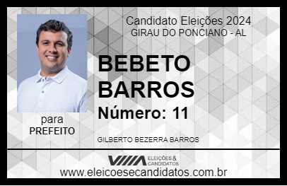 Candidato BEBETO BARROS 2024 - GIRAU DO PONCIANO - Eleições