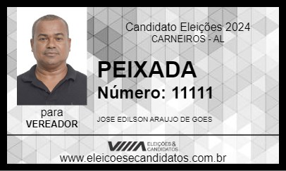 Candidato PEIXADA 2024 - CARNEIROS - Eleições