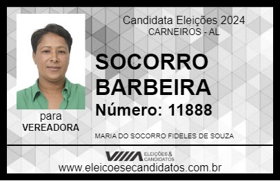 Candidato SOCORRO BARBEIRA 2024 - CARNEIROS - Eleições