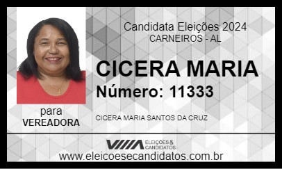 Candidato CICERA MARIA 2024 - CARNEIROS - Eleições