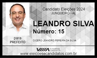 Candidato LEANDRO SILVA 2024 - JUNQUEIRO - Eleições