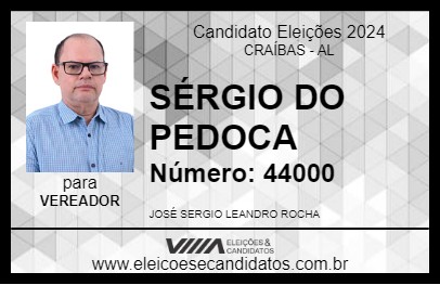 Candidato SÉRGIO DO PEDOCA 2024 - CRAÍBAS - Eleições