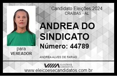 Candidato ANDREA DO SINDICATO 2024 - CRAÍBAS - Eleições