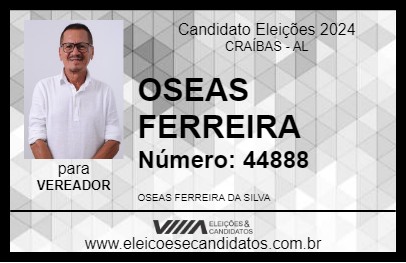 Candidato OSEAS FERREIRA 2024 - CRAÍBAS - Eleições