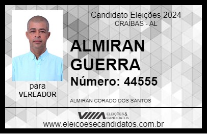 Candidato ALMIRAN GUERRA 2024 - CRAÍBAS - Eleições