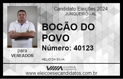 Candidato BOCÃO DO POVO 2024 - JUNQUEIRO - Eleições