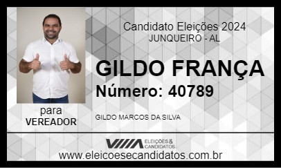 Candidato GILDO FRANÇA 2024 - JUNQUEIRO - Eleições