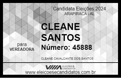 Candidato CLEANE SANTOS 2024 - ARAPIRACA - Eleições