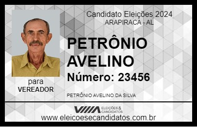 Candidato PETRÔNIO AVELINO 2024 - ARAPIRACA - Eleições