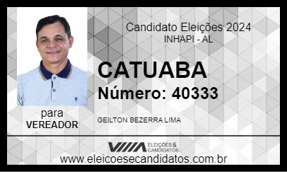 Candidato CATUABA 2024 - INHAPI - Eleições