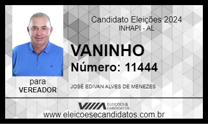 Candidato VANINHO 2024 - INHAPI - Eleições