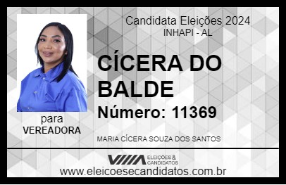 Candidato CÍCERA DO BALDE 2024 - INHAPI - Eleições