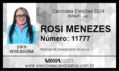 Candidato ROSI MENEZES 2024 - INHAPI - Eleições