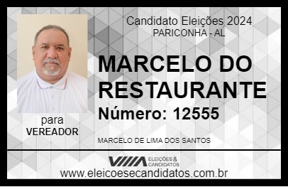 Candidato MARCELO DO RESTAURANTE 2024 - PARICONHA - Eleições