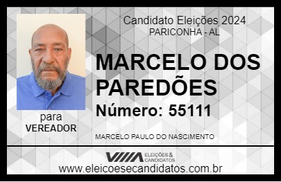 Candidato MARCELO DOS PAREDÕES 2024 - PARICONHA - Eleições