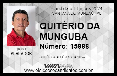 Candidato QUITÉRIO DA MUNGUBA 2024 - SANTANA DO MUNDAÚ - Eleições