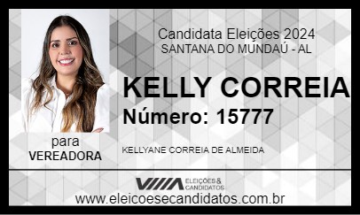 Candidato KELLY CORREIA 2024 - SANTANA DO MUNDAÚ - Eleições