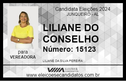 Candidato LILIANE PEREIRA 2024 - JUNQUEIRO - Eleições