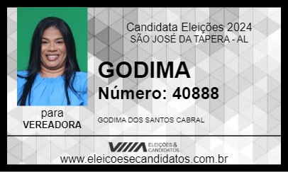 Candidato GODIMA 2024 - SÃO JOSÉ DA TAPERA - Eleições