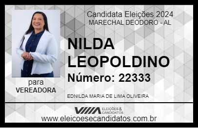 Candidato NILDA LEOPOLDINO 2024 - MARECHAL DEODORO - Eleições