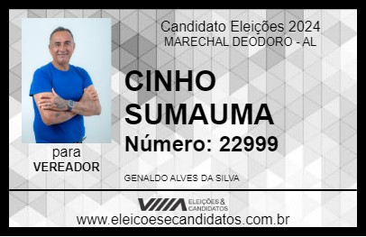 Candidato CINHO SUMAUMA 2024 - MARECHAL DEODORO - Eleições