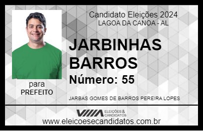 Candidato JARBINHAS BARROS 2024 - LAGOA DA CANOA - Eleições