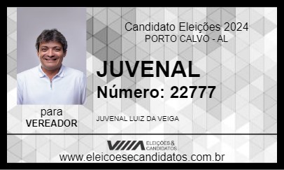 Candidato JUVENAL 2024 - PORTO CALVO - Eleições