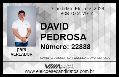 Candidato DAVID PEDROSA 2024 - PORTO CALVO - Eleições