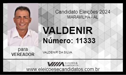 Candidato VALDENIR 2024 - MARAVILHA - Eleições