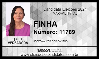 Candidato FINHA 2024 - MARAVILHA - Eleições