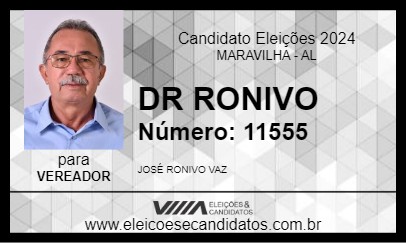 Candidato DR RONIVO 2024 - MARAVILHA - Eleições