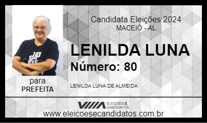 Candidato LENILDA LUNA 2024 - MACEIÓ - Eleições